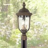 Minka Lavery Industrial Outdoor Post Light Fixture Tavira Bronze 21 1/4" Clear Seedy Glass for Exterior Barn Porch Yard Patio - 2 of 3