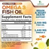Omega 3 Fish Oil Capsules 3x Strength 2400mg EPA & DHA, Highest Potency - 60 Softgels;120 Softgels;180 Softgels - 2 of 4