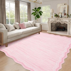 Area Rug  for Living Room Machine Washable Modern Abstract Indoor Carpet Ultra Soft Non-Slip Low Pile Bedroom Accent Carpet - 1 of 4