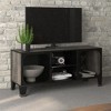 CLIHOME Industrial TV Stands And Consoles Table With 2 Mesh Metal Doors, Entertainment Center With Storage Cabinet - 2 of 4