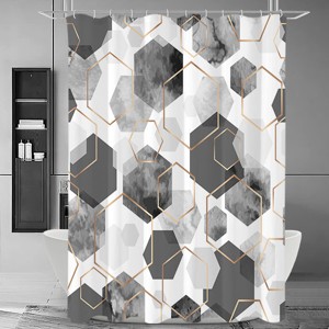 BAGOKIE Waterproof Bath Curtain Shower Curtain 72"W x 72"L (Pack of 1) - 1 of 4