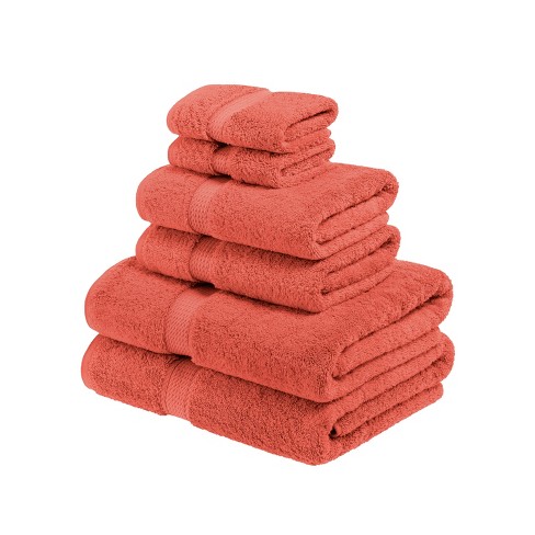 Ecoexistence Quick Dry Burnt Coral Bath Towels Set of 2 Highly Absorbent  Soft in 2023