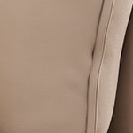 brown glass + white legs