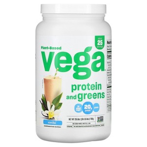Vega Plant Based Protein and Greens, Vanilla, 26.8 oz (760 g) - 1 of 2