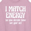 Women's - Instant Message - I Match Energy Graphic Racerback Tank - 2 of 4