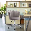 NicBex Adjustable Height Swivel Shell Back Desk Office Chair with Silver Base for Work Study Vanity,Living Room - 2 of 4