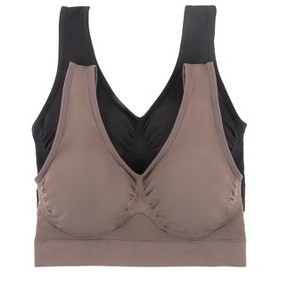 Paramour by Felina | Body Smooth Seamless Wireless Bralette 2-Pack - 1 of 4