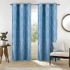 RT Designers Collection Hailey Halo Foil Blackout Polyester Grommet 2 Pack Window Curtain Panel Set 36" x 84" Wedge - 2 of 4