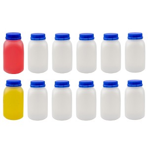 Cornucopia Brands 8oz Plastic Milk Bottles 12pk; HDPE Bottles for Milk, Juice, Smoothies, Lunch Box & More - 1 of 4