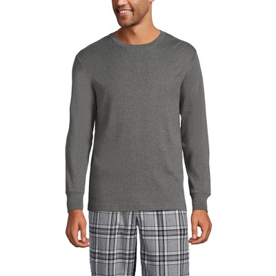 Lands' End Men's Knit Rib Crewneck Pajama Shirt