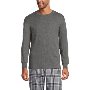 Lands' End Men's Knit Rib Crewneck Pajama Shirt - 1 of 3