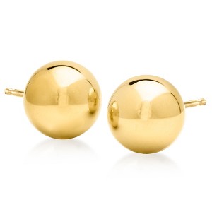 Ross-Simons Italian 12mm 18kt Gold Over Sterling Ball Stud Earrings - 1 of 4