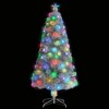 vidaXL Artificial Christmas Tree White Fiber optic, PVC, Steel 4 ft - 3 of 4