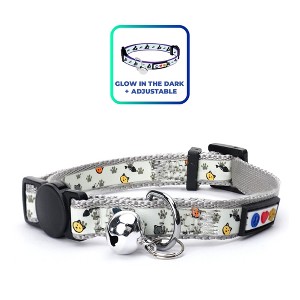 Pawtitas Glow In The Dark Adjustable Cat Collar - 1 of 4