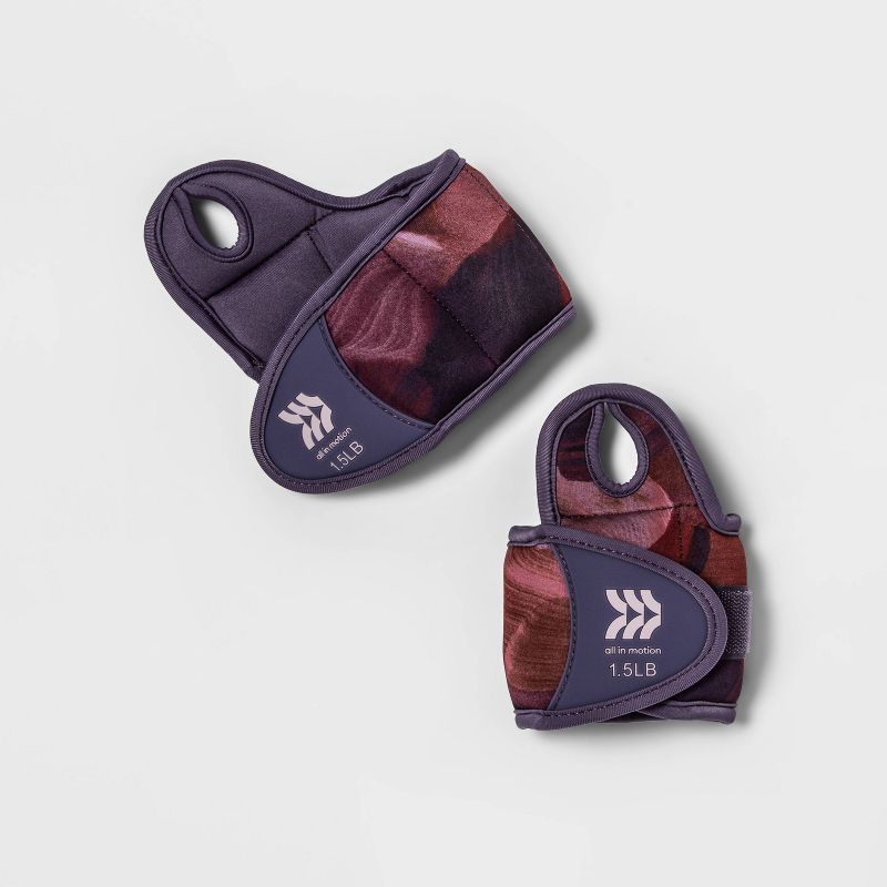Wrist Weights Anti-microbial 1.5lbs 2pc - All In Motion&#8482;, 1 of 7