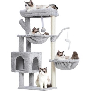 Heybly Cat Tree, 39.4 Inches Tower Condo with Scratching Post - 1 of 3
