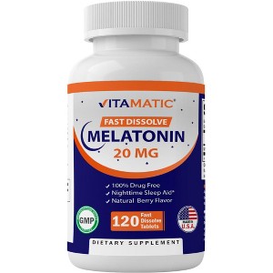 Melatonin 20mg Fast Dissolve 120 Tablets - 1 of 4
