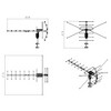 Karl Home 360-Degree Rotation UV UHF/VHF 15-22dB Outdoor Antenna Black 110 Miles - 2 of 4