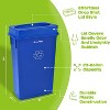Alpine Industries Plastic Indoor Slim Commercial Indoor Recycling Bin with Lid and Dolly 23 Gallon - 2 of 4