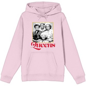 Golden Girls Queens Rainbow Frame Long Sleeve Cradle Pink Men's Hooded Sweatshirt - 1 of 2
