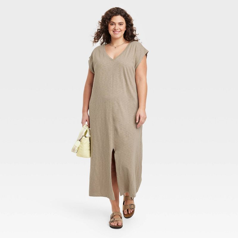 Women's Short Sleeve Midi T-Shirt Dress - Universal Thread™, 4 of 6