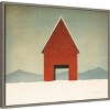 Amanti Art Red Barn Winter by Ryan Fowler Canvas Wall Art Print Framed 28 x 23-in. - 3 of 4
