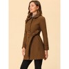 INSPIRE CHIC Women's Winter Elegant Lapel Collar Long Trench Coat - 3 of 4