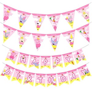 Treasures Gifted Princess Peppa Pig Party Banner & Princess Peppa Pig Pennants Kit - 1 of 1