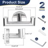 Unique Bargains 304 Stainless Steel Rust Resistant Wall Mount Bath Double Towel Hook 2 Pcs - 2 of 4