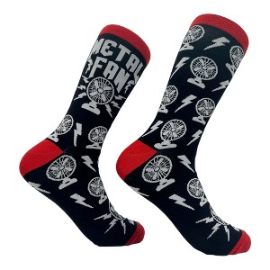 Crazy Dog T-Shirts Men's Metal Fan Socks Funny Heavy Music Air Blowing Fans Joke Footwear - 1 of 4