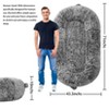 Human Dog Bed 71" Giant Bean Bag Bed Faux Fur Plush Dog Bed Washable Dog Bed for Humans with Handle, Removal Cover, Orthopedic Dog Beds - 2 of 4