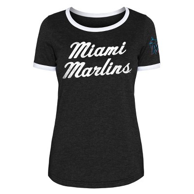 MLB Miami Marlins Women's Bi-Blend Heather T-Shirt