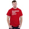 Xmas Bearded and Jolly Hashtag Santa Mens Graphic T Shirt Tees Brisco Brands - 4 of 4
