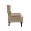 TIRAMISUBEST Wood Frame Armchair - A Modern Camel PU Accent and Lounge Chair with Sturdy Wood Legs, Ideal for Living Room and Bedroom - 3 of 4