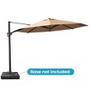 Crestlive Products 11.5FT Round Patio Offset Cantilever Umbrella with Base Set Adjustable with 360°Rotation Pole Outdoor Umbrella - 2 of 4
