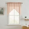 HLC.ME Sophia Floral Rod Pocket Lace Short Cafe Swags for Small Windows, Kitchens, and Basements - Set of 2 - 3 of 4