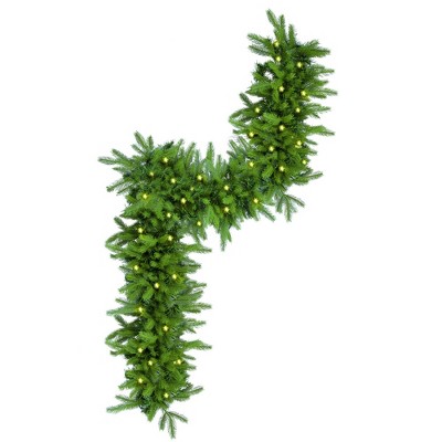 Easy Treezy Natural Classic Indoor Artificial 6 Foot Pre Lit Holiday Decoration Christmas Garland with White Lights