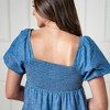 Hope & Henry Women's Organic Ruched Bodice Chambray Dress - image 3 of 4