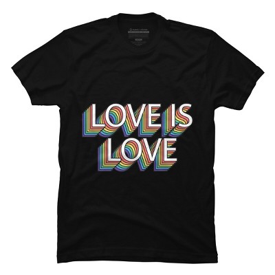 Adult Design By Humans Retro Love Is Love Pride By DudleyjazT-Shirt