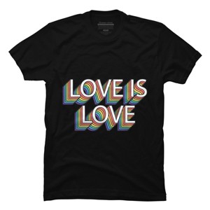 Adult Design By Humans Retro Love Is Love Pride By DudleyjazT-Shirt - 1 of 2