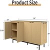 Dyonery buffet cabinet with storage cabinet, 58-inch cutlery cabinet with adjustable shelves, suitable for living rooms - 2 of 4