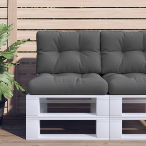 vidaXL Pallet Cushions 2 pcs Anthracite Fabric - 1 of 4
