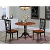 Elegant Dining Table Set for 2 - Kitchen Table with Chairs, Asian Hardwood, Drop Leaf Design, Space Saving - 2 of 4