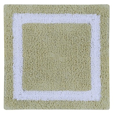 Sage and White Cotton 2-Piece Bath Rug Set