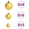 vidaXL Christmas Ball Set - 61 Gold and Bronze - 4 of 4