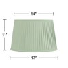 Springcrest Mapo 14" Top x 17" Bottom x 11" High x 11" Slant Lamp Shade Replacement Large Celadon Green Drum Traditional Fabric Washer Harp Finial - 4 of 4