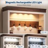 Coffee Bar Cabinet with LED Light, 72" Tall Coffee Bar Hutch with Storage, Sideboard Buffet Cabinet with Microwave Stand/Glass Shelf/6 Hooks/3 Drawers - 4 of 4