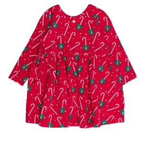Rufflebutts Toddler Girls Long Sleeve Twirl Dress - 1 of 2