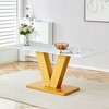 NicBex Dining Table 71" Modern Rectangular Glass Dining Table with V-shaped MDF Legs for Dining Room - 4 of 4