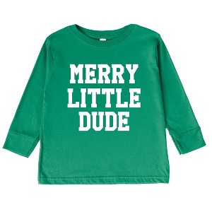 The Juniper Shop Merry Little Dude Toddler Long Sleeve Tee - 1 of 3
